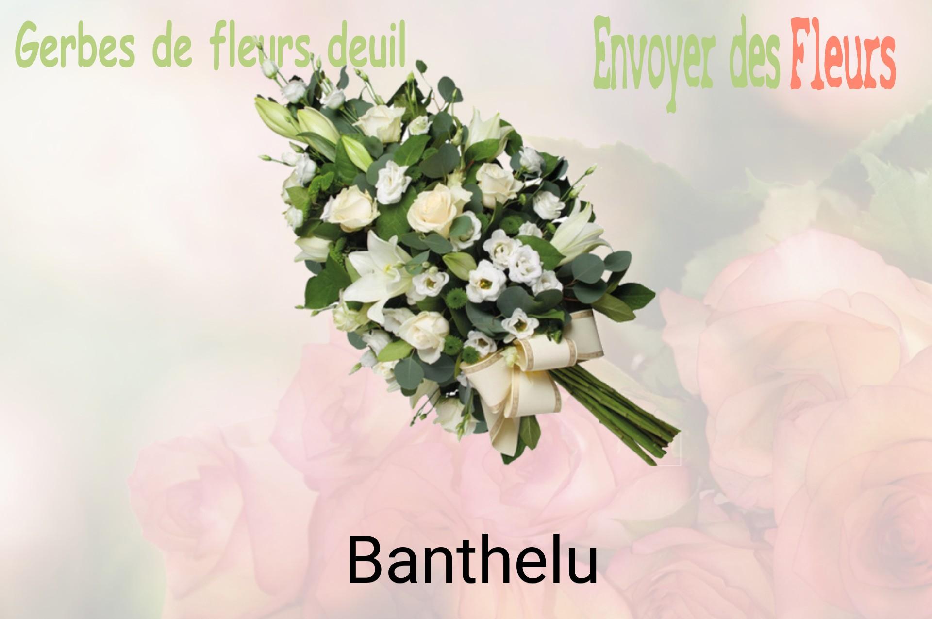 Gerbe de fleurs de deuil livrée à Banthelu